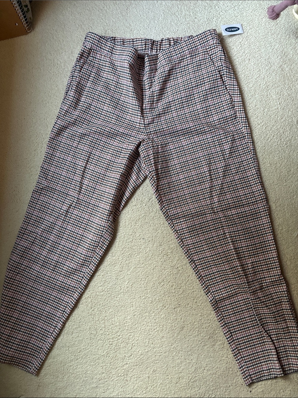 Old Navy women’s Checked Dress Pants in Brown and Black
